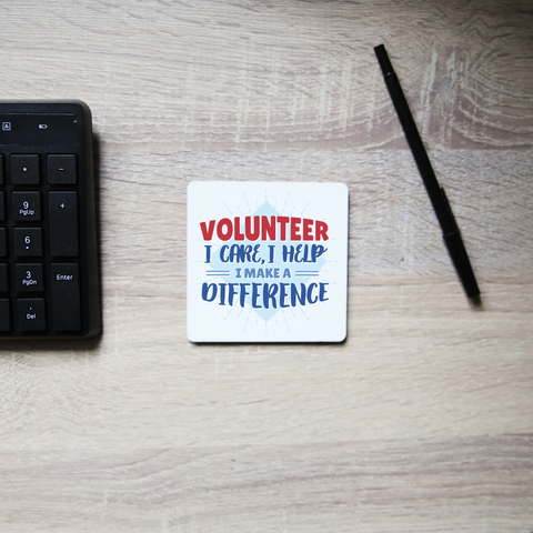 Volunteer lettering coaster drink mat - Graphic Gear