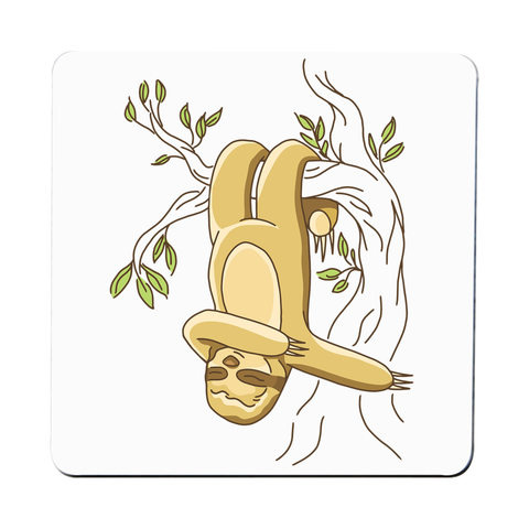 Hanging sloth coaster drink mat - Graphic Gear