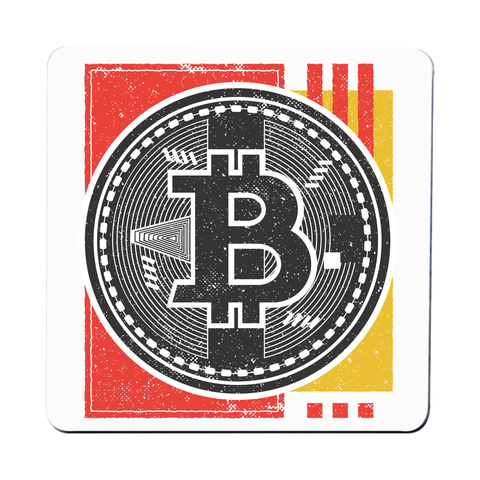 Bitcoin abstract coaster drink mat - Graphic Gear