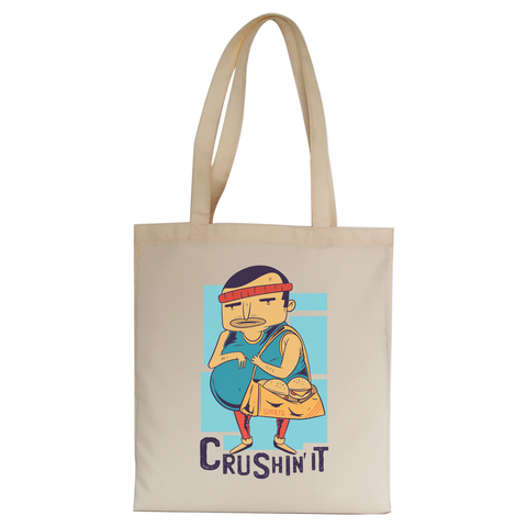 Crushing it man tote bag canvas shopping - Graphic Gear
