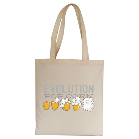 Pop corn evolution tote bag canvas shopping - Graphic Gear