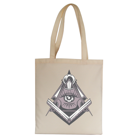 Freemasonry symbol tote bag canvas shopping - Graphic Gear