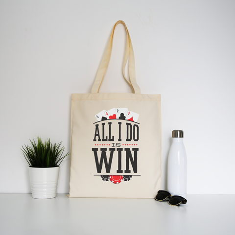 All I do is win tote bag canvas shopping - Graphic Gear