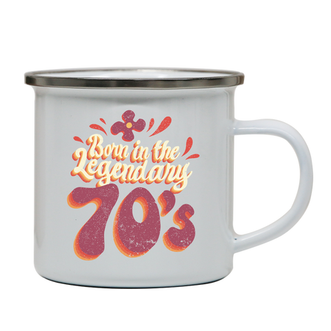 Legendary 70s enamel camping mug outdoor cup colors - Graphic Gear