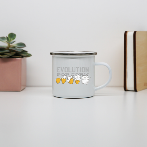 Pop corn evolution enamel camping mug outdoor cup colors - Graphic Gear