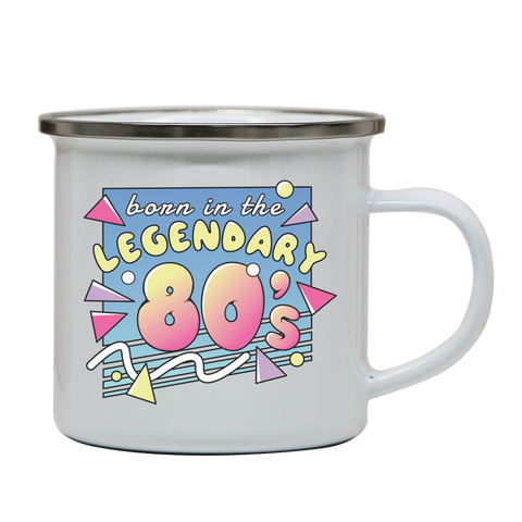 Legendary 80s enamel camping mug outdoor cup colors - Graphic Gear