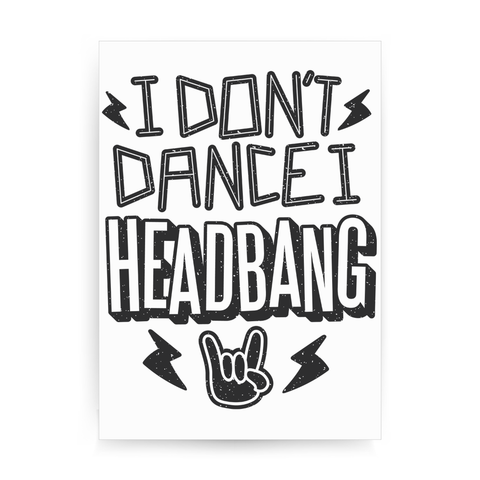 I headbang print poster wall art decor - Graphic Gear