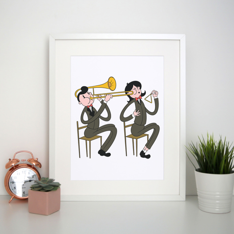 Trombone triangle players print poster wall art decor - Graphic Gear