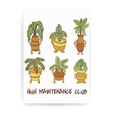 High maintenance club print poster wall art decor - Graphic Gear