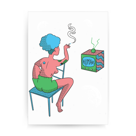 Woman in space print poster wall art decor - Graphic Gear