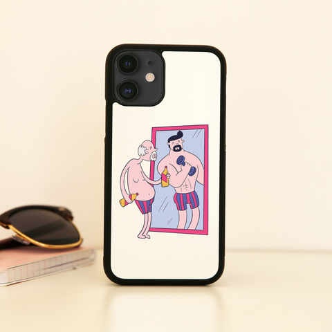 Old man mirror iPhone case cover 11 11Pro Max XS XR X - Graphic Gear