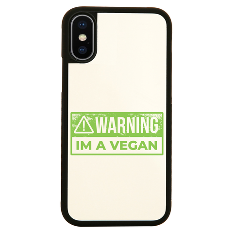 Warning vegan iPhone case cover 11 11Pro Max XS XR X - Graphic Gear