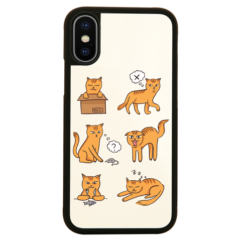 Cat moods iPhone case cover 11 11Pro Max XS XR X - Graphic Gear