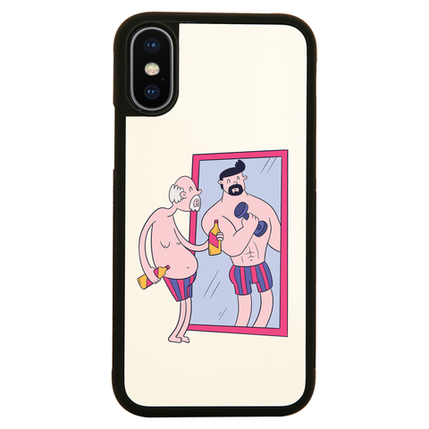 Old man mirror iPhone case cover 11 11Pro Max XS XR X - Graphic Gear