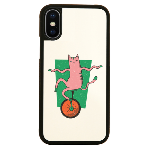 Unicycle cat iPhone case cover 11 11Pro Max XS XR X - Graphic Gear
