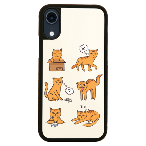 Cat moods iPhone case cover 11 11Pro Max XS XR X - Graphic Gear