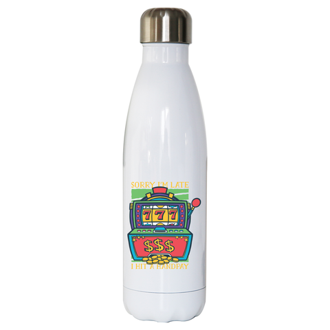 Slot machine handpay water bottle stainless steel reusable - Graphic Gear