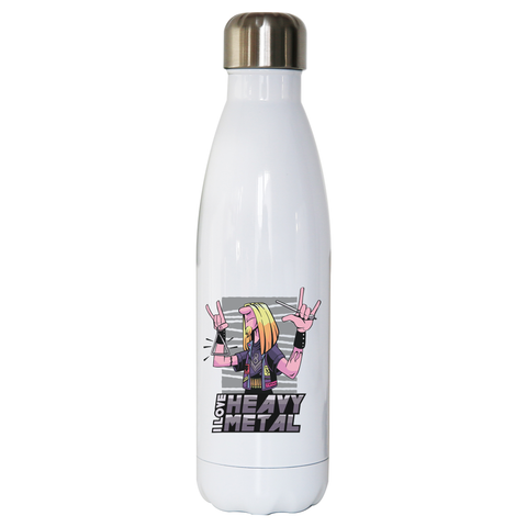 I love heavy metal water bottle stainless steel reusable - Graphic Gear