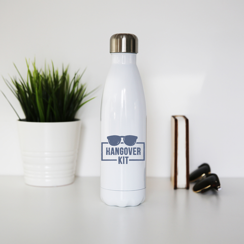 Hangover kit water bottle stainless steel reusable - Graphic Gear