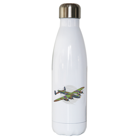 Lancaster bomber water bottle stainless steel reusable - Graphic Gear