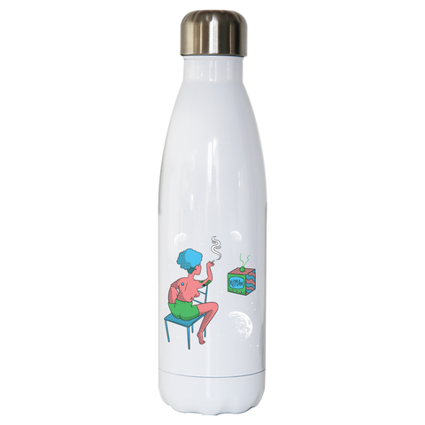 Woman in space water bottle stainless steel reusable - Graphic Gear