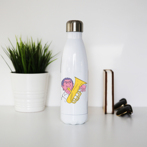 Saxhorn player water bottle stainless steel reusable - Graphic Gear