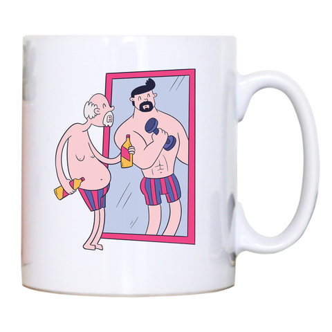 Old man mirror mug coffee tea cup - Graphic Gear