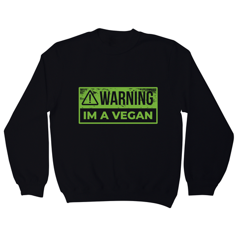 Warning vegan sweatshirt - Graphic Gear