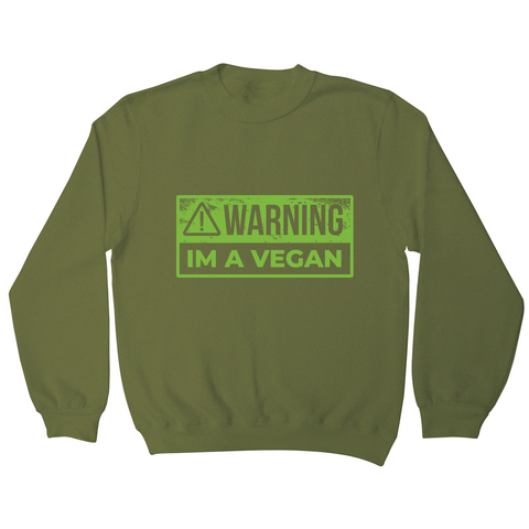 Warning vegan sweatshirt - Graphic Gear