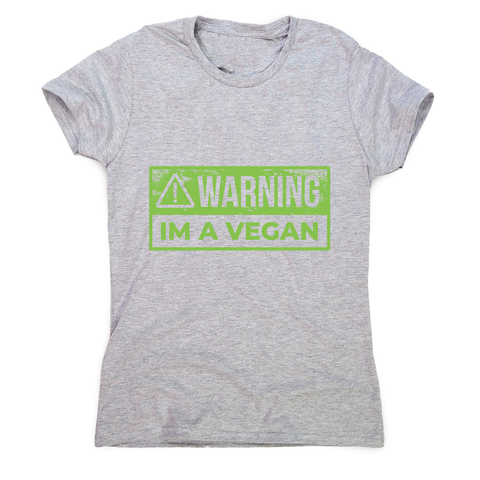 Warning vegan women's t-shirt - Graphic Gear