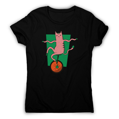 Unicycle cat women's t-shirt - Graphic Gear