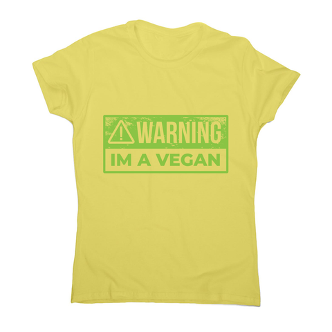 Warning vegan women's t-shirt - Graphic Gear