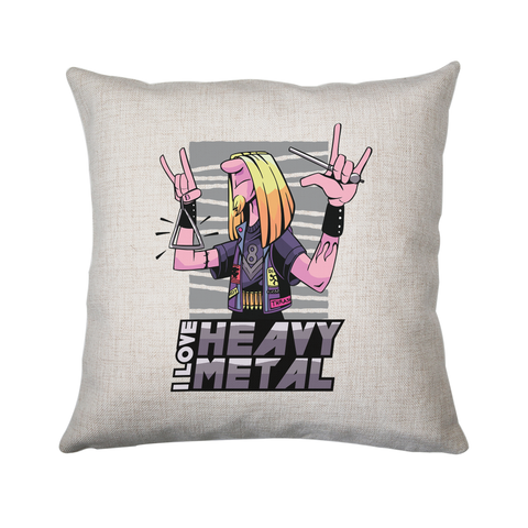 I love heavy metal cushion cover pillowcase linen home decor - Graphic Gear