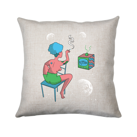 Woman in space cushion cover pillowcase linen home decor - Graphic Gear
