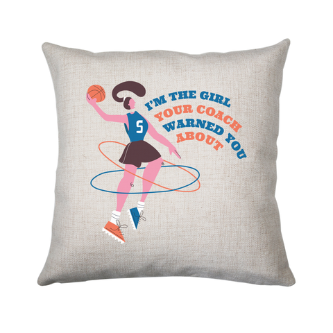 Basketball girl quote cushion cover pillowcase linen home decor - Graphic Gear
