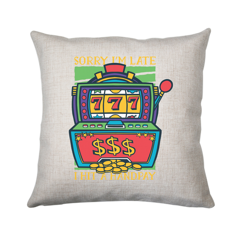 Slot machine handpay cushion cover pillowcase linen home decor - Graphic Gear