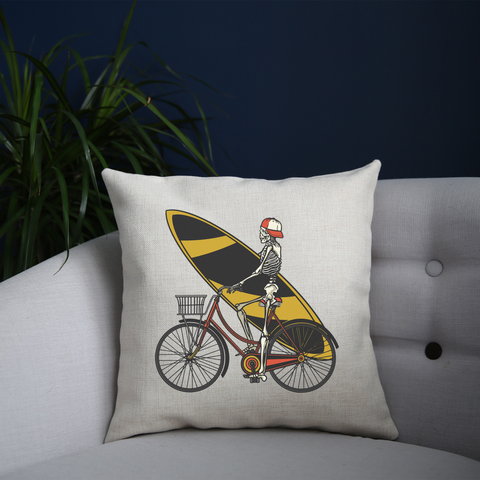 Skeleton cycling cushion cover pillowcase linen home decor - Graphic Gear