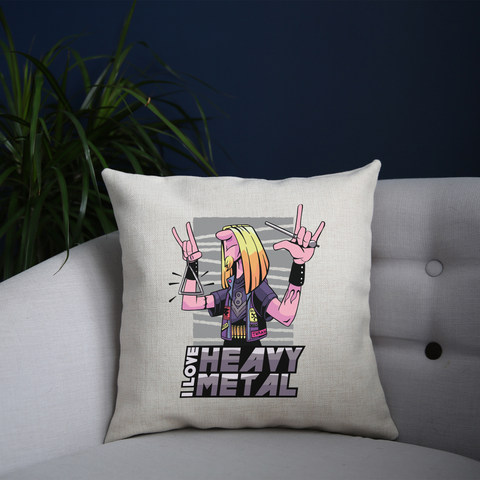 I love heavy metal cushion cover pillowcase linen home decor - Graphic Gear