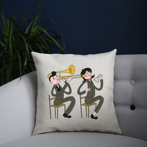 Trombone triangle players cushion cover pillowcase linen home decor - Graphic Gear