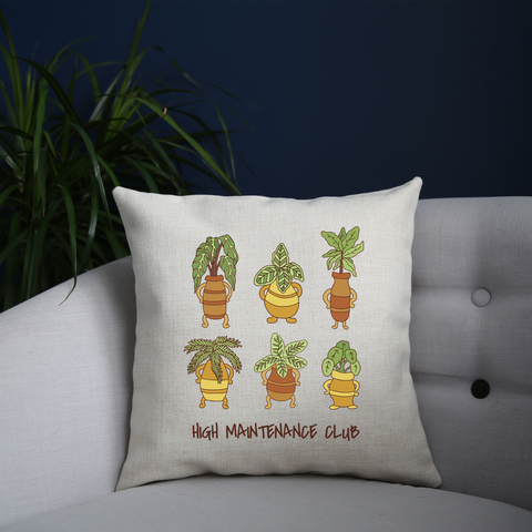 High maintenance club cushion cover pillowcase linen home decor - Graphic Gear