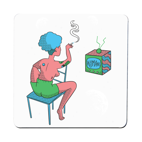 Woman in space coaster drink mat - Graphic Gear