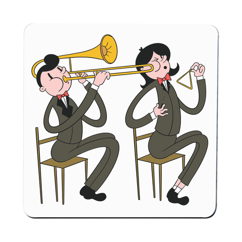Trombone triangle players coaster drink mat - Graphic Gear