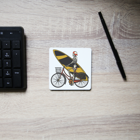Skeleton cycling coaster drink mat - Graphic Gear