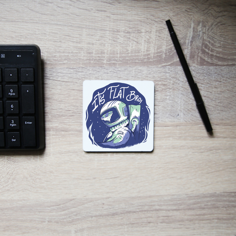 Flat earth coaster drink mat - Graphic Gear