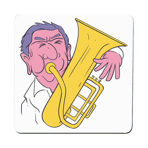 Saxhorn player coaster drink mat - Graphic Gear