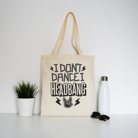 I headbang tote bag canvas shopping - Graphic Gear