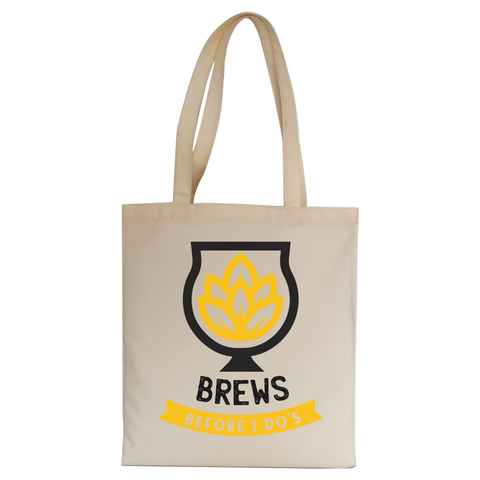 Brews before i dos tote bag canvas shopping - Graphic Gear