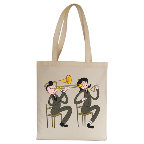 Trombone triangle players tote bag canvas shopping - Graphic Gear
