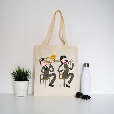 Trombone triangle players tote bag canvas shopping - Graphic Gear