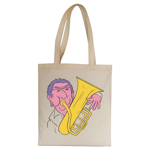 Saxhorn player tote bag canvas shopping - Graphic Gear